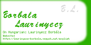 borbala laurinyecz business card