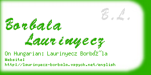 borbala laurinyecz business card